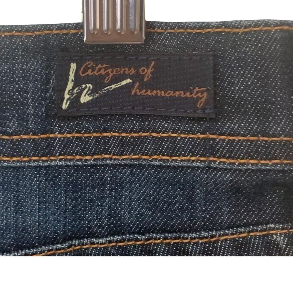 CITIZENS OF HUMANITY Denim Shorts Ingrid #002 Low Waist Stretch Raw Hem Size 30 - Picture 13 of 16